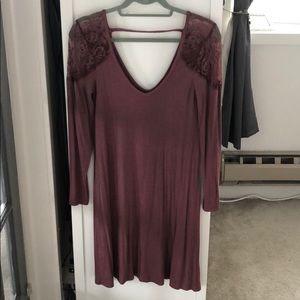 Pink lace shoulder American eagle dress